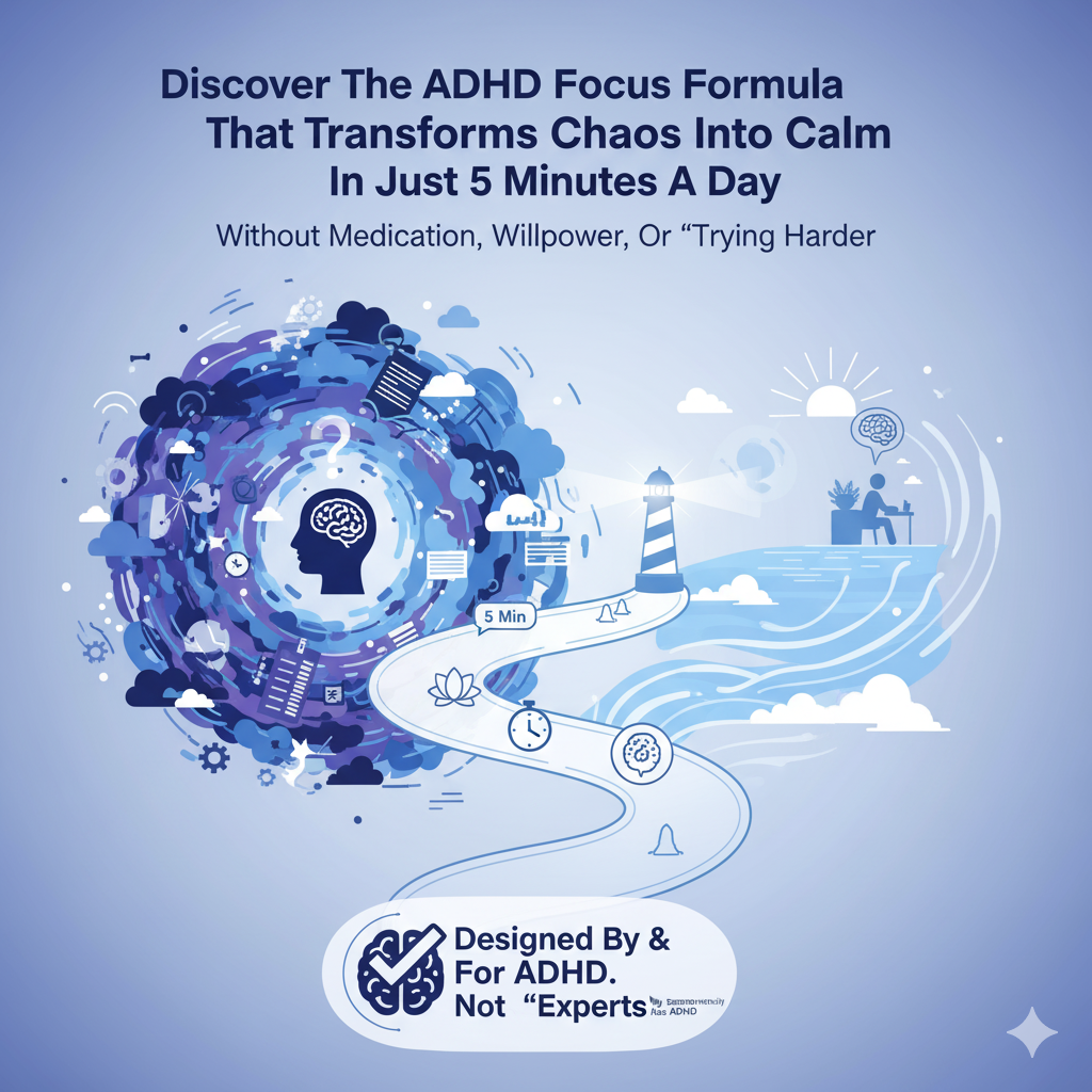 ADHD Focus Formula - Transform Chaos Into Calm in 5 Minutes A Day